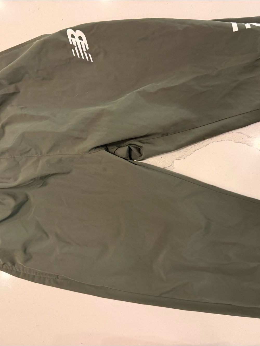 New Balance Men's Olive Jogger Pants with White Logo
